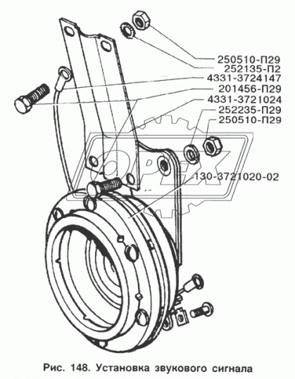 4331-3721024 Кронштейн крепления звукового сигнала